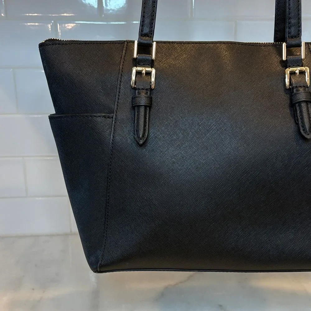 Michael Kors Bag Purse Handbag Leather Pocketbook Jet Set Saffiano Tote Bag